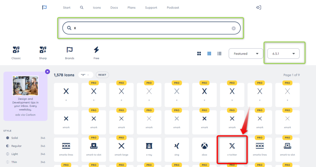 FontAwasomeのXアイコンは無料で使える